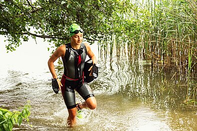 SWIMRUN RHEINSBERG: Celia Jentzsch beim SwimRun Rheinsberg. © SCC EVENTS